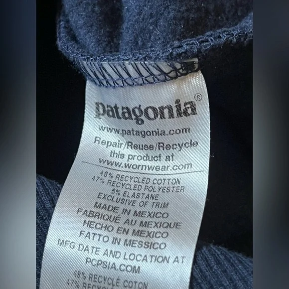 Patagonia Crewneck Navy Blue Size M - Picture 6 of 6